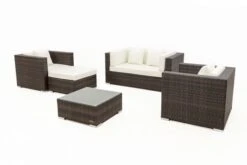 OUTFLEXX Loungemöbel-Set, Polyrattan, Braun Marmoriert, 5 Pers, Wasserfeste Kissenbox, Inkl. Beistelltisch 19 OUTFLEXX Loungemöbel-Set, Polyrattan, Braun Marmoriert, 5 Pers, Wasserfeste Kissenbox, Inkl. Beistelltisch -Kettler Verkaufsgeschäft 10 16066 BOX B.jpg