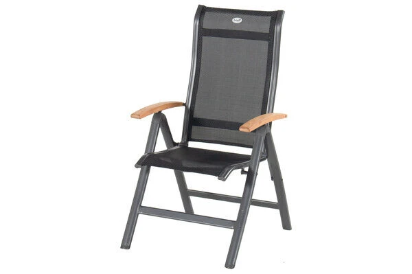 HARTMAN Alice Multipositionssessel, Xerix/schwarz, Alu/4x4 Textilen, Mit FSC Teak-Armlehnen 1 HARTMAN Alice Multipositionssessel, Xerix/schwarz, Alu/4x4 Textilen, Mit FSC Teak-Armlehnen