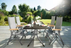 Kettler Granada Sitzgruppe, Silber/anthrazit, Teaktisch 160x95cm, 4 Stapel-, 2 Multipos.-sessel, FSC-zert. -Kettler Verkaufsgeschäft 12 13710.jpg