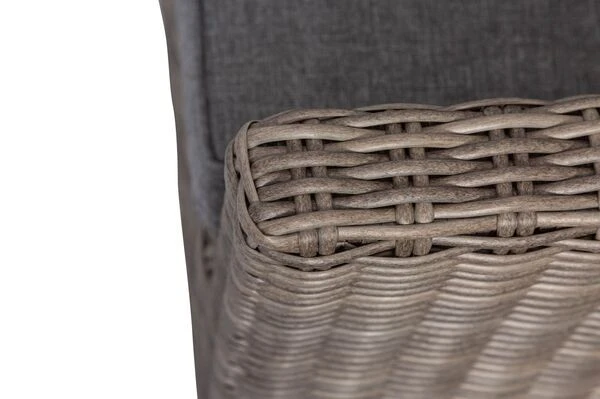 OUTFLEXX Loungegarnitur, Polyrattan/Teakholz, Tisch 160x90cm, Für 5 Personen, Wasserfeste Kissenbox 12 OUTFLEXX Loungegarnitur, Polyrattan/Teakholz, Tisch 160x90cm, Für 5 Personen, Wasserfeste Kissenbox – Bild 12