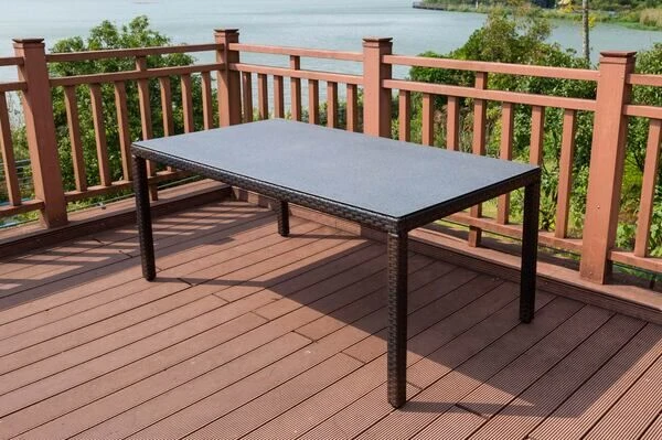 OUTFLEXX Dining Set, Braun Marmoriert, Polyrattan, Tisch 180x100cm, Spraystone, 6mm, 6 Sessel 12 OUTFLEXX Dining Set, Braun Marmoriert, Polyrattan, Tisch 180x100cm, Spraystone, 6mm, 6 Sessel – Bild 12