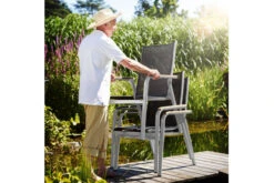 Kettler Granada Sitzgruppe, Silber/anthrazit, Teaktisch 160x95cm, 4 Stapel-, 2 Multipos.-sessel, FSC-zert. -Kettler Verkaufsgeschäft 13 13710.jpg