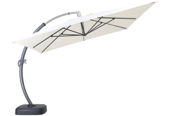 OUTFLEXX Luxus Ampelschirm, Anthrazit/creme, Edelstahl/Aluminium, 350x350cm, Inkl. Schirmständer Und Schutzhülle 15 OUTFLEXX Luxus Ampelschirm, Anthrazit/creme, Edelstahl/Aluminium, 350x350cm, Inkl. Schirmständer Und Schutzhülle – Bild 15