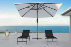 OUTFLEXX Ampelschirm, Creme, Pulverbesch. Aluminium, 300x300 Cm, Inkl. Plattenständer, Twist-Funktion -Kettler Verkaufsgeschäft 16108 3 CGI.jpg