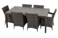 OUTFLEXX Dining Set, Braun Marmoriert, Polyrattan, Tisch 180x100cm, Spraystone, 6mm, 6 Sessel 36 OUTFLEXX Dining Set, Braun Marmoriert, Polyrattan, Tisch 180x100cm, Spraystone, 6mm, 6 Sessel -Kettler Verkaufsgeschäft 17 21232.jpg