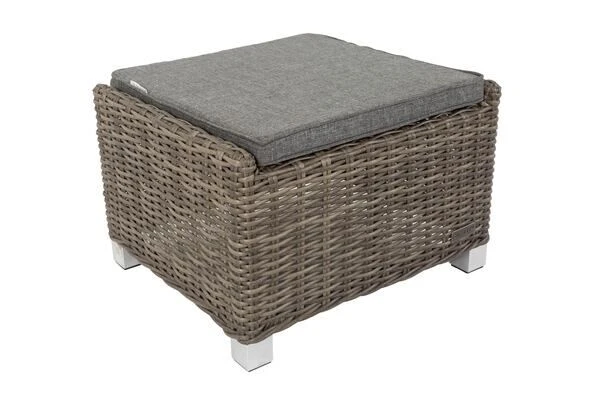 OUTFLEXX Sitzgruppe, Grau, Polyrattan, Tisch 200x95cm, Spraystone, 6mm, 2-Sitzer + 2 Sessel + Hocker 19 OUTFLEXX Sitzgruppe, Grau, Polyrattan, Tisch 200x95cm, Spraystone, 6mm, 2-Sitzer + 2 Sessel + Hocker – Bild 19