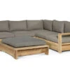 OUTFLEXX Kassel Ecklounge, Recyceltes Teakholz, Inkl. Polster Aus Olefin, Rustikal Gebürstet