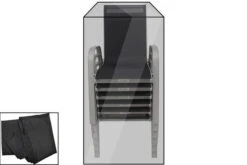 OUTFLEXX Premium Abdeckhaube, Für Stapelstühle, Z.B. 14797, Schwarz, 83 X 63 X 122 Cm, Wasserbeständig