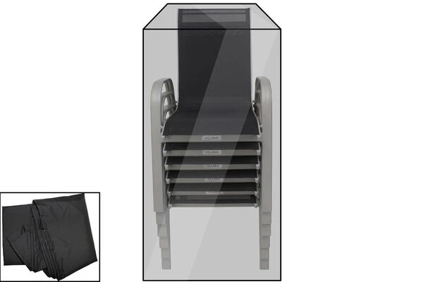 OUTFLEXX Premium Abdeckhaube, Für Stapelstühle, Z.B. 14797, Schwarz, 83 X 63 X 122 Cm, Wasserbeständig 1 OUTFLEXX Premium Abdeckhaube, Für Stapelstühle, Z.B. 14797, Schwarz, 83 X 63 X 122 Cm, Wasserbeständig