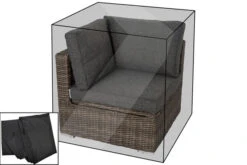 OUTFLEXX Premium Abdeckhaube, Für TheBox Eckelement 18362-1/-2, Schwarz, 85x85x68 Cm, Wasserbeständig