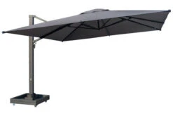 OUTFLEXX Ultimate XL Ampelschirm, Anthrazit/grau, Alu/Spuncrylic®, 450x450cm, Inkl. Befüllbarem Schirmständer