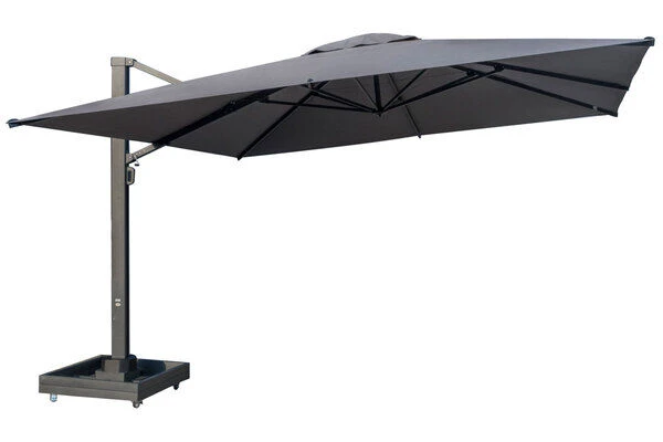 OUTFLEXX Ultimate XL Ampelschirm, Anthrazit/grau, Alu/Spuncrylic®, 450x450cm, Inkl. Befüllbarem Schirmständer 1 OUTFLEXX Ultimate XL Ampelschirm, Anthrazit/grau, Alu/Spuncrylic®, 450x450cm, Inkl. Befüllbarem Schirmständer