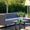 HARTMAN Dion Loungeset, Flanelle, Sunbrella, 3-4 Personen, Kaffeetisch 80 X 50 X 50 Cm