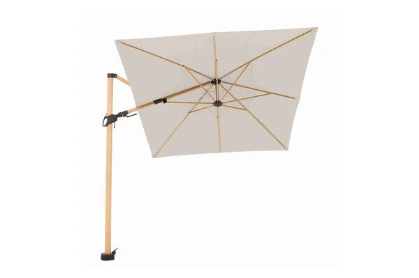 DOPPLER Alu Wood Pendelschirm, Natur, Alu/Polyester, 300x220 Cm, Mit Kurbel, Holzoptik 2 DOPPLER Alu Wood Pendelschirm, Natur, Alu/Polyester, 300x220 Cm, Mit Kurbel, Holzoptik – Bild 2