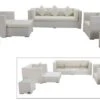 OUTFLEXX Loungemöbel-Set, Weiß, Polyrattan, Für 6 Personen, Wasserfeste Kissenbox