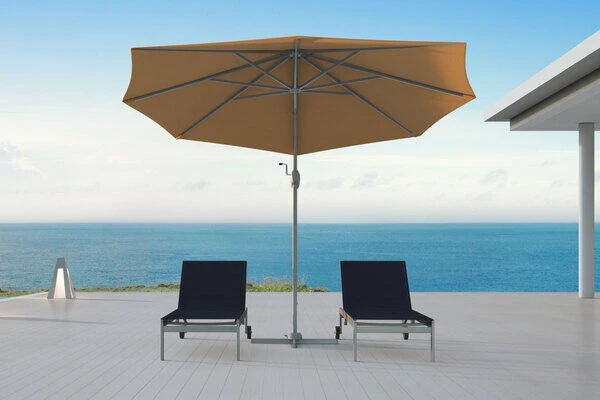 Schneider® SCHNEIDER Thassos Ampelschirm, Natur/silber, Rund, Ø 330cm 3 Schneider® SCHNEIDER Thassos Ampelschirm, Natur/silber, Rund, Ø 330cm – Bild 3