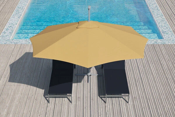 Schneider® SCHNEIDER Thassos Ampelschirm, Natur/silber, Rund, Ø 330cm 4 Schneider® SCHNEIDER Thassos Ampelschirm, Natur/silber, Rund, Ø 330cm – Bild 4