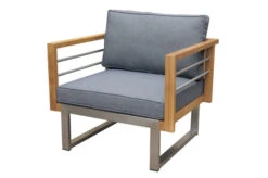 OUTFLEXX Ecklounge, Natur/grau, Edelstahl/Teak, 5 Personen, Inklusive Sessel Und Tisch 110 X 60 Cm, Lehne Links -Kettler Verkaufsgeschäft 21654 6.JPG