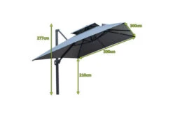 OUTFLEXX Ampelschirm, Anthrazit, Aluminium/Polyester, 300x300cm, Quadratisch -Kettler Verkaufsgeschäft 21787 5.jpg