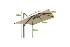 OUTFLEXX Ampelschirm, Anthrazit/creme, Aluminium/Polyester, 300x400cm, Rechteckig -Kettler Verkaufsgeschäft 21788 5.jpg