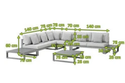 OUTFLEXX Willis Loungemöbel, Hellgrau, Alu/Holzimitat/Polyester, 5-6 Personen, Inkl. 2x Loungetisch, 1x Beistelltisch -Kettler Verkaufsgeschäft 21820 mass.jpg