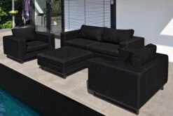 OUTFLEXX Loungeset, Black, Alu/Sunbrella, 4-5 Personen, Inkl. Hocker/Loungetisch