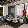 OUTFLEXX Sam Corner Loungeset, Sooty/lead Chine, Alu/Sunbrella, 5-6 Personen, Inkl. 1x Beistelltisch, 2x Loungetisch