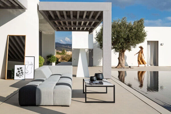 OUTFLEXX Sam Corner Loungeset, Sooty/lead Chine, Alu/Sunbrella, 5-6 Personen, Inkl. 1x Beistelltisch, 2x Loungetisch 3 OUTFLEXX Sam Corner Loungeset, Sooty/lead Chine, Alu/Sunbrella, 5-6 Personen, Inkl. 1x Beistelltisch, 2x Loungetisch – Bild 3