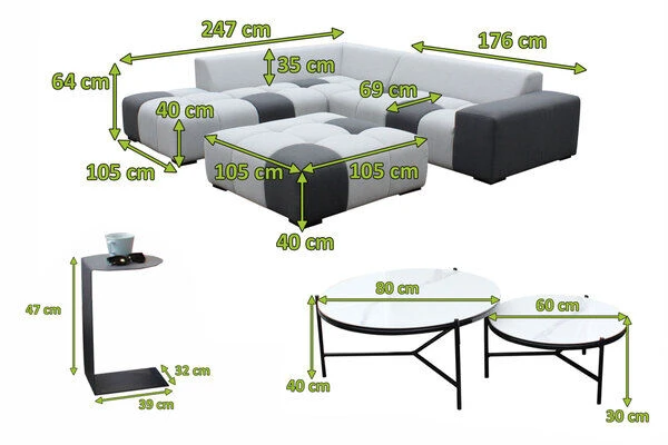 OUTFLEXX Sam Corner Loungeset, Sooty/lead Chine, Alu/Sunbrella, 5-6 Personen, Inkl. 1x Beistelltisch, 2x Loungetisch 5 OUTFLEXX Sam Corner Loungeset, Sooty/lead Chine, Alu/Sunbrella, 5-6 Personen, Inkl. 1x Beistelltisch, 2x Loungetisch – Bild 5