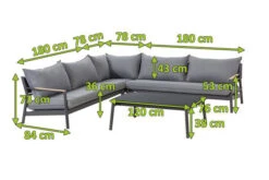 OUTFLEXX Monti Ecklounge, Dunkelgrau, Alu/FSC®-Teakholz/Polyester, 4-5 Personen, Inkl. Loungetisch Und Polster 9 OUTFLEXX Monti Ecklounge, Dunkelgrau, Alu/FSC®-Teakholz/Polyester, 4-5 Personen, Inkl. Loungetisch Und Polster -Kettler Verkaufsgeschäft 21927 mass.jpg
