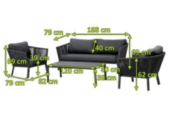 OUTFLEXX Meria Loungemöbel, Dunkelgrau, Alu/Rope/Polyester, Für 4 Personen, Inkl. Loungetisch Und Polster -Kettler Verkaufsgeschäft 21928 mass.jpg