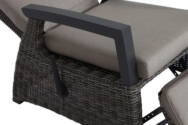 SIENA GARDEN Corido/Bellani Grau Loungeset, Charcoal/anthrazit/grau, Alu/Gardino®-Geflecht, Lifttisch 140x85 Cm, 4 Relaxsessel 8 SIENA GARDEN Corido/Bellani Grau Loungeset, Charcoal/anthrazit/grau, Alu/Gardino®-Geflecht, Lifttisch 140x85 Cm, 4 Relaxsessel – Bild 8