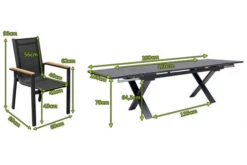 OUTFLEXX Esstischgarnitur, OUTFLEXX® Anthrazit Matt, Alu / Spraystone / Teak, Tisch 180/280x100cm, 10 Stapelsessel -Kettler Verkaufsgeschäft 22129 5.jpg