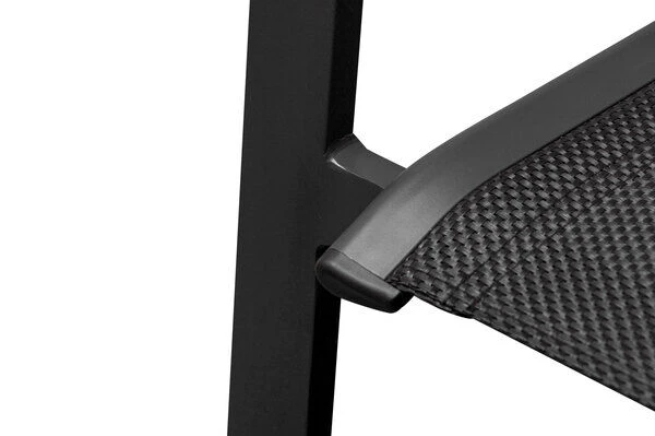 OUTFLEXX Premium Esstischgarnitur, OUTFLEXX® Anthrazit Matt, Alu / Glas / Teak, Tisch 180/240x100cm, 6 Stapelsessel 17 OUTFLEXX Premium Esstischgarnitur, OUTFLEXX® Anthrazit Matt, Alu / Glas / Teak, Tisch 180/240x100cm, 6 Stapelsessel – Bild 17