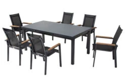 OUTFLEXX Premium Esstischgarnitur, OUTFLEXX® Anthrazit Matt, Alu / Glas / Teak, Tisch 180/240x100cm, 6 Stapelsessel 37 OUTFLEXX Premium Esstischgarnitur, OUTFLEXX® Anthrazit Matt, Alu / Glas / Teak, Tisch 180/240x100cm, 6 Stapelsessel -Kettler Verkaufsgeschäft 22207 19.jpg