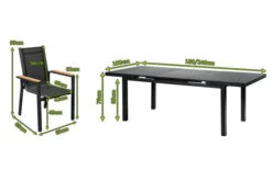 OUTFLEXX Premium Esstischgarnitur, OUTFLEXX® Anthrazit Matt, Alu / Glas / Teak, Tisch 180/240x100cm, 6 Stapelsessel 23 OUTFLEXX Premium Esstischgarnitur, OUTFLEXX® Anthrazit Matt, Alu / Glas / Teak, Tisch 180/240x100cm, 6 Stapelsessel -Kettler Verkaufsgeschäft 22207 5.jpg