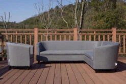 OUTFLEXX 2-Sitzer Und 3-Sitzer Sofa, Flanelle, Alu/Sunbrella, Für 5 Personen