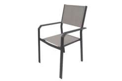 VILLANA Esstischgarnitur, Anthrazit/grau, Alu/Holzimitat/Textil, Tisch 150x90cm, 4 Stapelsessel -Kettler Verkaufsgeschäft 22579 03.jpg