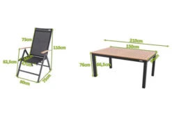 DOPPLER Expert Esstischgarnitur, Anthrazit, Alu/Textilene, 4x Multipositionssessel, 150-210x90 Cm -Kettler Verkaufsgeschäft 22858 5.jpg