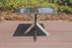 STERN Esstischgarnitur, Silbergrau/grau, Edelstahl/Textilene, Tisch 200 X 100 Cm, 4 Stapelsessel, Hohe Rückenlehne, 2 Multipo -Kettler Verkaufsgeschäft 22911 06.JPG