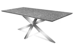 STERN Esstischgarnitur, Silbergrau/grau, Edelstahl/Textilene, Tisch 200 X 100 Cm, 4 Stapelsessel, Hohe Rückenlehne, 2 Multipo -Kettler Verkaufsgeschäft 22911 09.JPG