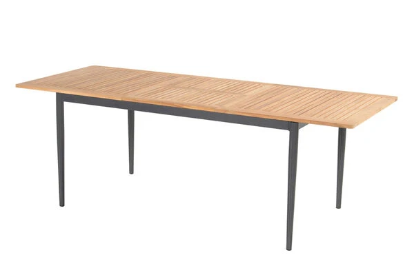 HARTMAN Silencio / Aruba Sitzgruppe, Xerix/natur, Alu/Teak, 6 Dining Sessel, 160/220x90cm, FSC-Teak Armlehnen 2 HARTMAN Silencio / Aruba Sitzgruppe, Xerix/natur, Alu/Teak, 6 Dining Sessel, 160/220x90cm, FSC-Teak Armlehnen – Bild 2