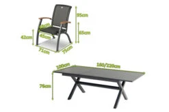 HARTMAN Xanadu / Da Vinci Sitzgruppe, Xerix/natur, Alu/Teak/Glaskeramik, 8 Dining Sessel, 160/220x100cm, FSC-Teak Armlehnen -Kettler Verkaufsgeschäft 23289 mass.jpg