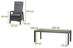 SIENA GARDEN Silva/Solea Dining Set, Anthrazit/blau/grau, Alu/Gardino®-Geflecht/Keramik, 220 X 100cm, Inkl. 6 Diningsessel, Stufenlos Verstellbar -Kettler Verkaufsgeschäft 23841 5.jpg