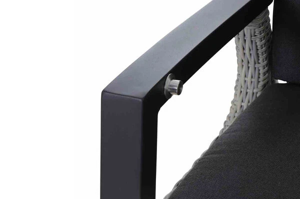 SIENA GARDEN Sincro/Corido Dining Set, Anthrazit/grau, Alu/Geflecht/Keramik, 200-260x103cm, Inkl. 8 Diningsessel 10 SIENA GARDEN Sincro/Corido Dining Set, Anthrazit/grau, Alu/Geflecht/Keramik, 200-260x103cm, Inkl. 8 Diningsessel – Bild 10