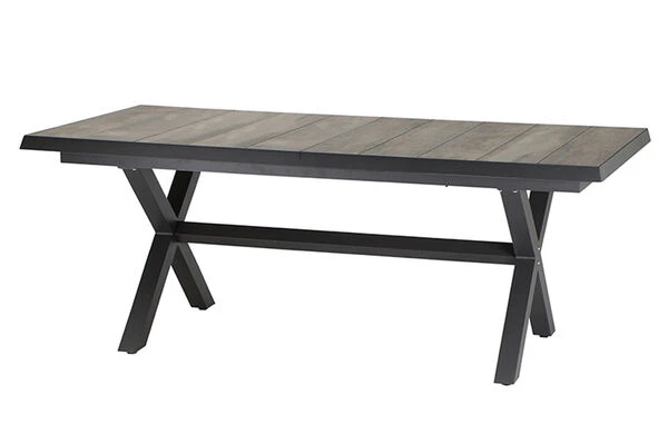 SIENA GARDEN Sincro/Corido Dining Set, Anthrazit/grau, Alu/Geflecht/Keramik, 200-260x103cm, Inkl. 8 Diningsessel 3 SIENA GARDEN Sincro/Corido Dining Set, Anthrazit/grau, Alu/Geflecht/Keramik, 200-260x103cm, Inkl. 8 Diningsessel – Bild 3