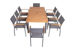 VILLANA Esstischgarnitur, Anthrazit/grau, Alu/ FSC-Akazienholz, Ausziehtisch 150/200 Cm, 8 Stapelstühle -Kettler Verkaufsgeschäft 23911 15.jpg