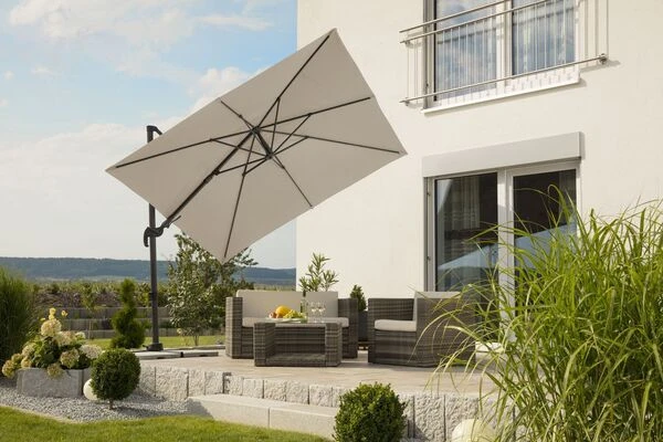 Schneider® SCHNEIDER Rhodos Eco Twist Ampelschirm, Taupe, Quadratisch, 270 X 270 Cm 2 Schneider® SCHNEIDER Rhodos Eco Twist Ampelschirm, Taupe, Quadratisch, 270 X 270 Cm – Bild 2