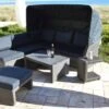 Ploß Rocking Loungeset, Grau/braun-meliert, Polyrattan, 5-6 Personen, Inkl. Sonnendach
