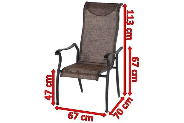 HARTMAN Palermo Stapelsessel, Bronze, Alu-Guss/Textilene 3 HARTMAN Palermo Stapelsessel, Bronze, Alu-Guss/Textilene – Bild 3